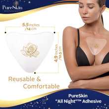 Load image into Gallery viewer, PureSkin- Chest Wrinkle Pads-Décolleté Anti Wrinkle Chest Pads -3 PACK-Long Lasting, Overnight Result | 100% Medical Grade Silicone Reusable | Chest Wrinkle Patches - PureSkin
